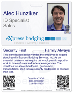 Custom Photo Identification eXpress badging™ Express Badging Services