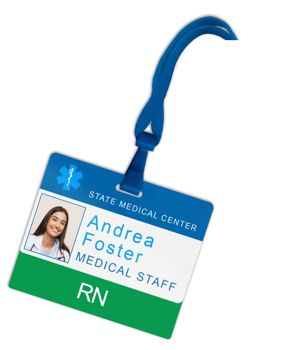 RN Badge Sample employee badge
