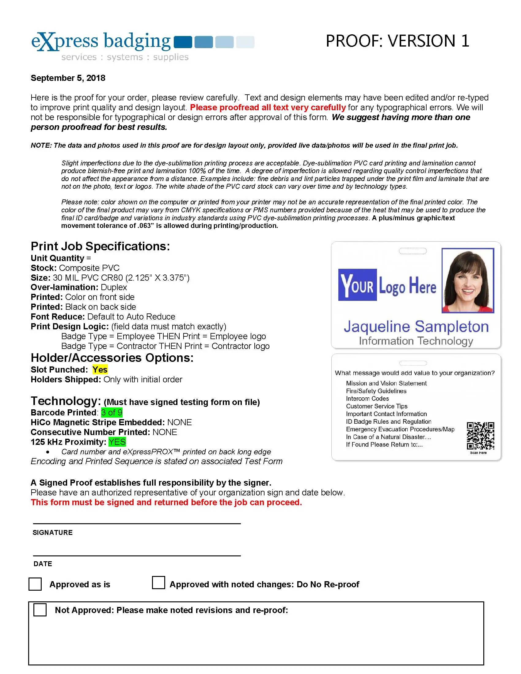 badge design proof sample