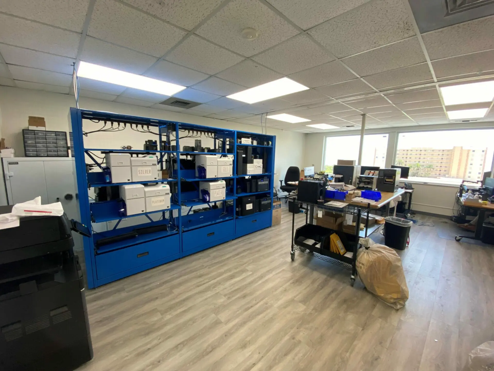 production room 1 employee ID badge printing facility