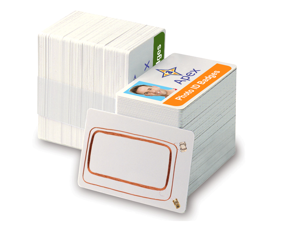 badge printing software rfid card stack
