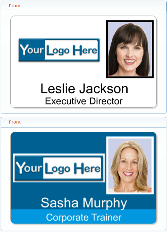 No bleed and Full-bleed badge designs