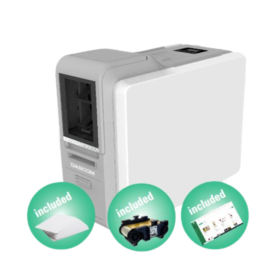 Dascom DC-340 Single Side Card Printer Bundle