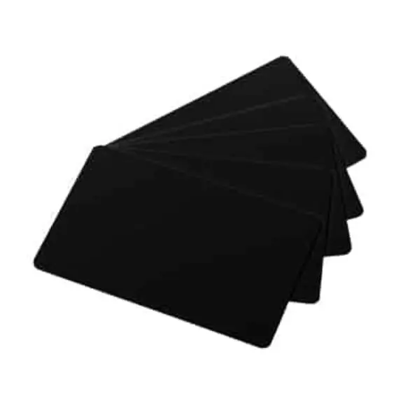 PVC BLANK CARDS - Black Matte Textured Finish (500 qty)