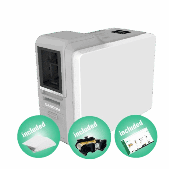 Dascom DC-340 Single Side Card Printer Bundle