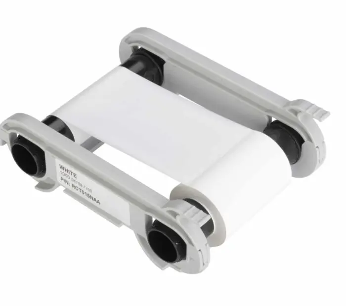 WHITE Monochrome Ribbon - up to 1000 prints / roll